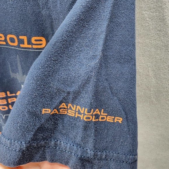 Disney Star Wars T Shirt Mens XL Black Galaxy's Edge Landing 2019 Passholder Top - Picture 3 of 8